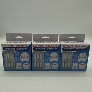 Lot 3 Cat Dog Mate Genuine Replacement 3-Stage Filter Cartridges Pack of 4 NEW